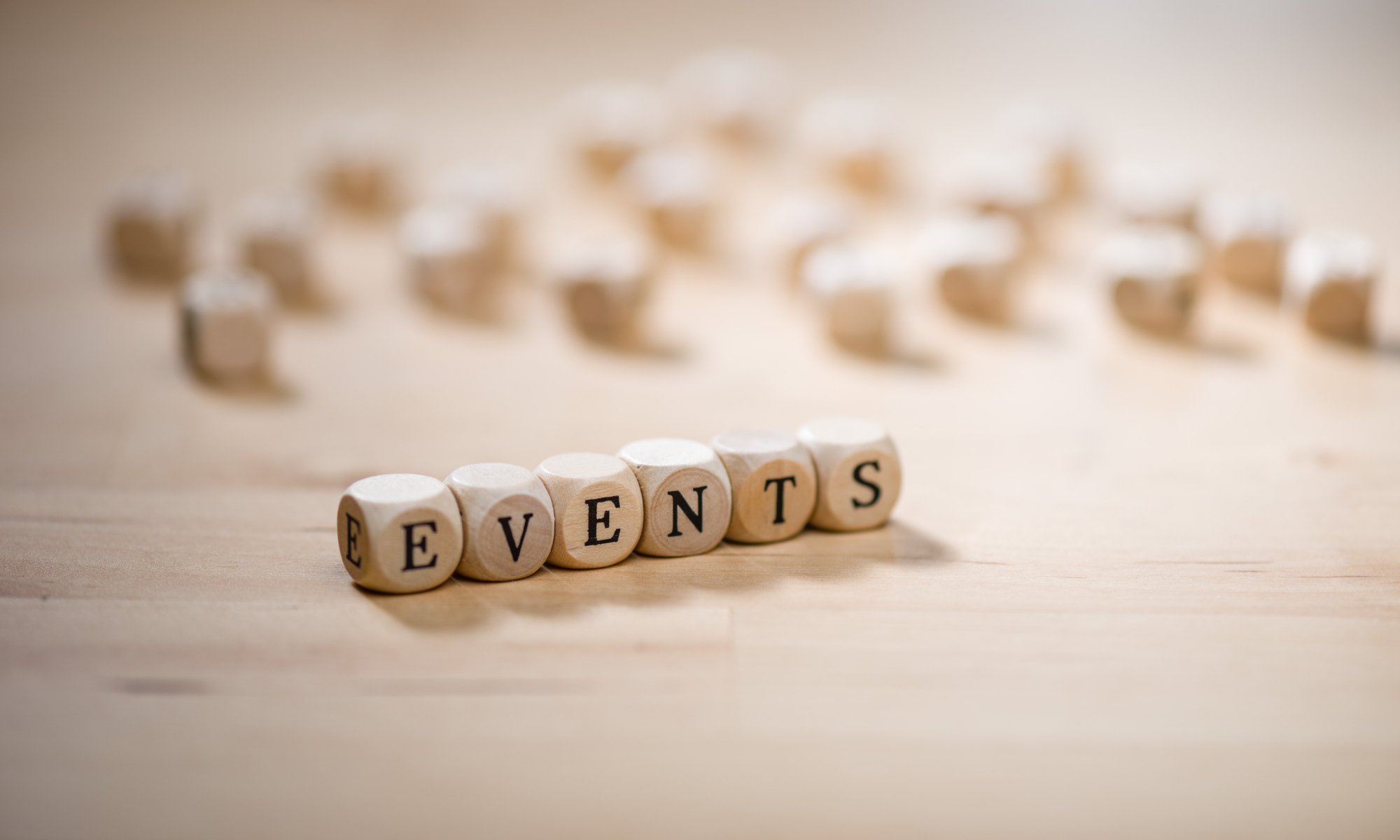 Cover picture with the word "events"