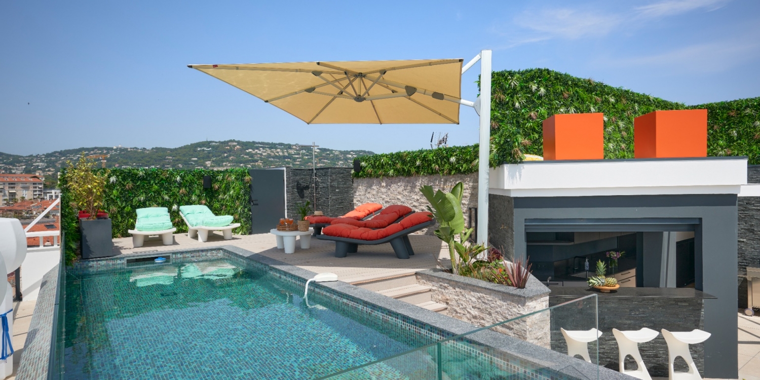 Photo 1 - Penthouse in front of le Palais with private swimming pool - Piscine 7;00 x 2.00 x 1.00