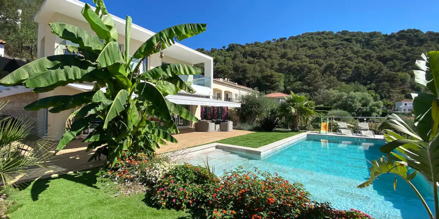 Photo 0 - Villa avec piscine chauffée et vue sur Eze - Terrasse avec piscine