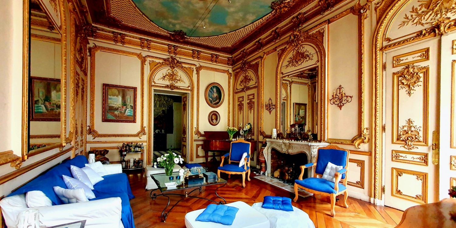 Photo 0 - Historic apartment 18th century - Salon Versailles avec piano 1/4 de queue coté entrée