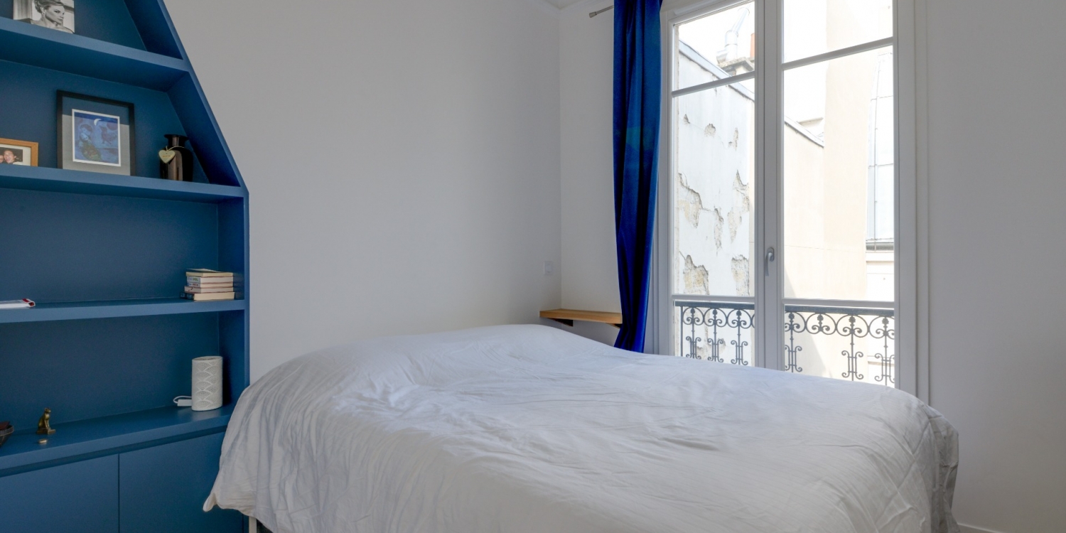 Photo 21 - Appartement haussmannien avec balcon et vue tour Eiffel - Chambre