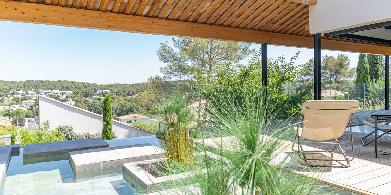 Photo 1 - Villa contemporaine du célèbre architecte Maurice Sauzet - Espace de vie à aire ouverte