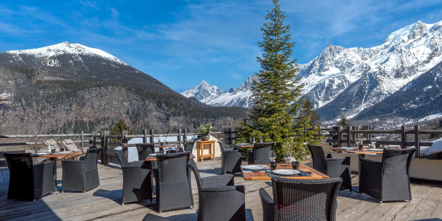 Photo 1 - 4-star superior hotel residence, breathtaking view of the Chamonix valley and Mont-Blanc - Terrasse du restaurant 