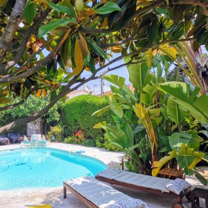 Photo 2 - Jardin et piscine dans maison d'hôtes à 12 minutes à pied du Palais des festivals - 5 lits de plage autour de la piscine