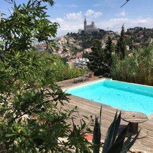 Photo 0 - Espaces extérieurs dans villa avec jardin piscine et vue exceptionnelle sur Marseille  - 