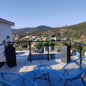 Photo 19 - Charming villa with sea view, heated swimming pool & jacuzzi - VILLA 259 
TERRASSE 5iéme CHAMBRE