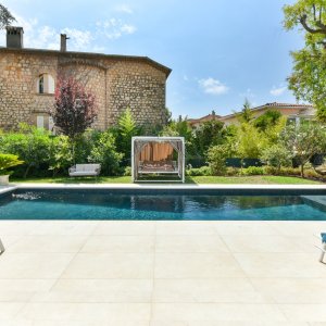 Photo 5 - Villa de 300m2 avec piscine en plein centre de Cannes Croisette  - Piscine et jrdin 