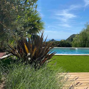 Photo 4 - Villa avec piscine chauffée et vue sur Eze - Jardin avec piscine