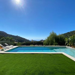 Photo 3 - Villa avec piscine chauffée et vue sur Eze - Jardin avec piscine