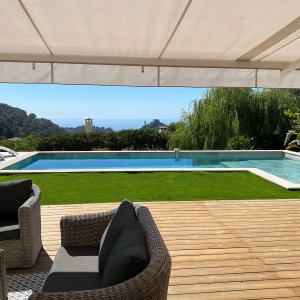 Photo 2 - Villa avec piscine chauffée et vue sur Eze - Terrasse avec piscine