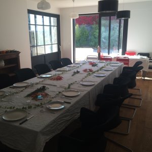 Photo 25 - Domaine à 30 minutes de Toulouse près du Canal du midi - Salle à manger avec table dressé pour 24 personnes