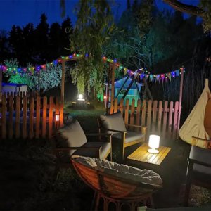Photo 8 - Outdoor leisure area 350m2 + accommodation for 6 people (+4 with luxury tent) - Salon de jardin