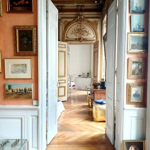 Photo 12 - Appartement historique XVIII ème siècle - Enfilade du petit salon, traverse le salon Versailles et fini par la salle à mager