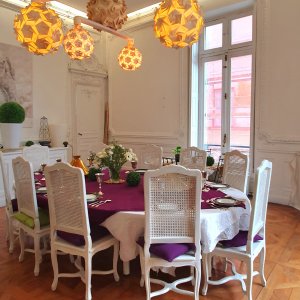 Photo 9 - Appartement historique XVIII ème siècle - Salle à manger coté Saône