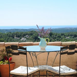 Photo 14 - Provencale Family Home - Large Pool - Seaview - Chambre terrasse hors Provence avec vue mer