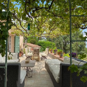 Photo 5 - Maison Familiale Provençale - Grande Piscine - Vue Mer - Terrasse avec coin salon et vue mer