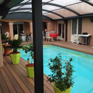 Photo 2 - Espace balnéo avec piscine - Espace piscine chauffée couverte avec toit amovible 