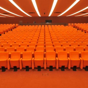 Photo 1 - Auditorium - Beaux sièges en cuir orange