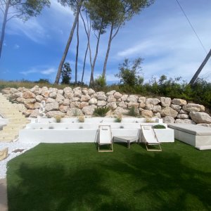 Photo 10 - Villa design avec vue panoramique  - Balconniere , chaises longue et daybed ombragé