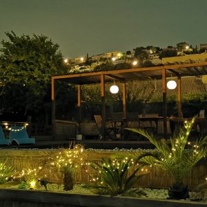 Photo 8 - Terrain 1000 m² avec piscine - Le terrain illuminé au soir