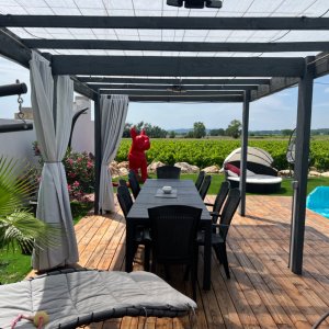 Photo 4 - Large 300 m² terrace with swimming pool and open view - La terrasse et la piscine