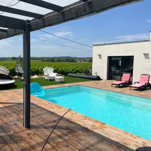 Photo 5 - Large 300 m² terrace with swimming pool and open view - La terrasse et la piscine