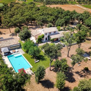 Photo 5 - Golfe de St Tropez Villa provençale  entre les vignobles des châteaux St Maur et  Châteaux  St Marc  - vue aérienne