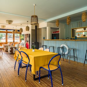 Photo 10 - Luxurious Californian-style villa with panoramic views of the Seine - Cuisine ouverte et salle à manger avec vue