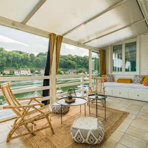 Photo 2 - Villa luxueuse au style californien avec vue panoramique sur la Seine - Terrasse avec vue panoramique