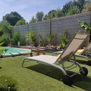 Photo 13 - Magnificent exotic garden with swimming pool on the sought-after heights of Saint Julien. - Zone bronzage