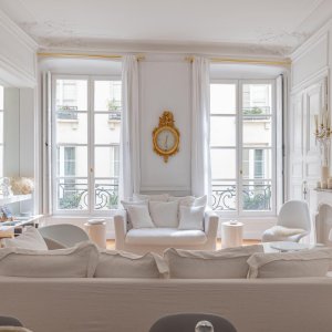 Photo 8 - Bel appartement lumineux à la déco épurée - Paris 6  - salon - salle à manger