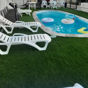 Photo 8 - Terrasse avec piscine Salon palette tonelle  - Piscine