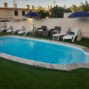 Photo 3 - Terrasse avec piscine Salon palette tonelle  - Terrasse et piscine