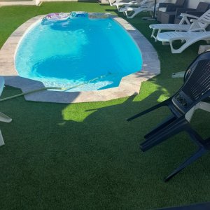 Photo 7 - Terrasse avec piscine Salon palette tonelle  - Terrasse et piscine