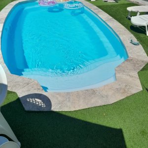 Photo 6 - Terrasse avec piscine Salon palette tonelle  - Terrasse et piscine