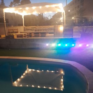 Photo 16 - Terrasse avec piscine Salon palette tonelle  - 