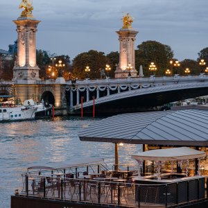 Photo 1 - Péniche de 220 m² au bord de la Seine, à quelques mètres du pont Alexandre III - 