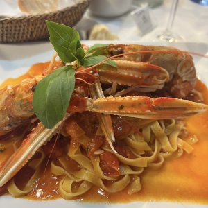 Photo 17 - Restaurant italien niché sur le vieux port de Saint Jean Cap Ferrat - Tagliatelles aux langoustines, sauce tomate et tomate cerise
