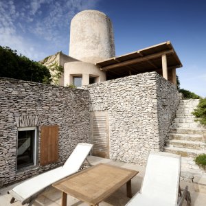Photo 26 - Authentique Moulin sur les falaises de Bonifacio, villa de 420 m² avec piscine intérieure chauffée - Terrasse