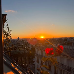 Photo 2 - Balcons avec vue Tour Eiffel et coucher de soleil - 