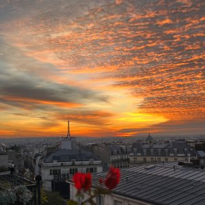 Photo 1 - Balcons avec vue Tour Eiffel et coucher de soleil - 