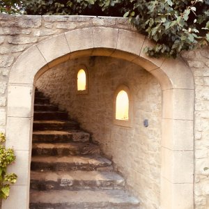 Photo 27 - Domaine dans le Luberon - Montée d'escaliers vers la Bastide
