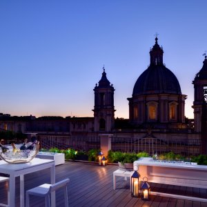 Photo 0 - Rooftop & Cocktail Bar overlooking Piazza Navona - Vue sur le toit la nuit