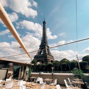 Photo 2 - Barge au pied de la tour Eiffel  - Terrasse Arrière