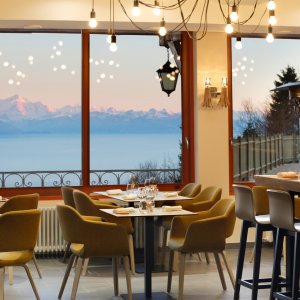 Photo 7 - Chalet Hôtel  Restaurant  - Table Gourmande Le Panorama avec vue sur le Mont-Blanc