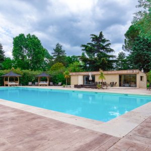 Photo 7 - Demeure avec parc, piscine et terrasses  - Piscine et pool house