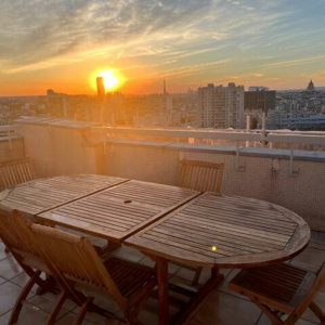 Photo 4 - Duplex - Rooftop - Terrasse 50m2 - vue panoramique de Paris au 18eme etage. - 