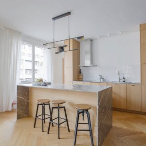 Photo 3 - Appartement design et spacieux à deux pas de Montmartre - Cuisine - îlot en marbre  
