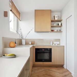 Photo 14 - Bright and designer apartment  - Cuisine très grande plane e travail en béton ciré 