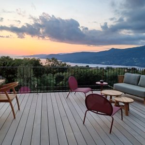Photo 3 - Villa de charatère en Corse - vue panoramique mer  - Vue depuis terrasse